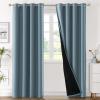 imageHVERSAILTEX Blackout Curtains for Windows Super HeavyDuty Lined Darkness Drapes for Bedroom Privacy Assured Window Treatment for Patio Pack of 2 52 x 108 inch White Front with White LinerStone Blue
