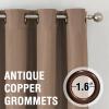 imageHVERSAILTEX Blackout Linen Curtains 84 inch Length 2 Panels Thick Light Blocking Curtain Thermal Insulated Window Drapes for Bedroom Rustic Farmhouse Curtains for Living Room  Heather Light TaupeHeather Mocha