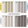 imageHVERSAILTEX Blackout Linen Curtains 84 inch Length 2 Panels Thick Light Blocking Curtain Thermal Insulated Window Drapes for Bedroom Rustic Farmhouse Curtains for Living Room  Heather Light TaupeHeather Ivory