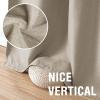 imageHVERSAILTEX Blackout Linen Curtains 84 inch Length 2 Panels Thick Light Blocking Curtain Thermal Insulated Window Drapes for Bedroom Rustic Farmhouse Curtains for Living Room  Heather Light TaupeHeather Light Taupe