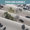imageHVERSAILTEX Blackout Linen Curtains 84 inch Length 2 Panels Thick Light Blocking Curtain Thermal Insulated Window Drapes for Bedroom Rustic Farmhouse Curtains for Living Room  Heather Light TaupeFloral in GreySage