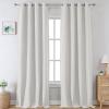 imageHVERSAILTEX Blackout Linen Curtains 84 inch Length 2 Panels Thick Light Blocking Curtain Thermal Insulated Window Drapes for Bedroom Rustic Farmhouse Curtains for Living Room  Heather Light TaupeHeather Natural