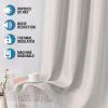 imageHVERSAILTEX Blackout Linen Curtains 84 inch Length 2 Panels Thick Light Blocking Curtain Thermal Insulated Window Drapes for Bedroom Rustic Farmhouse Curtains for Living Room  Heather Light TaupeHeather Ivory