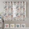 imageHVERSAILTEX Blackout Linen Curtains 84 inch Length 2 Panels Thick Light Blocking Curtain Thermal Insulated Window Drapes for Bedroom Rustic Farmhouse Curtains for Living Room  Heather Light TaupeFloral in GreyCoral