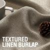 imageHVERSAILTEX Blackout Linen Curtains 84 inch Length 2 Panels Thick Light Blocking Curtain Thermal Insulated Window Drapes for Bedroom Rustic Farmhouse Curtains for Living Room  Heather Light TaupeHeather Greige