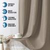 imageHVERSAILTEX Blackout Linen Curtains 84 inch Length 2 Panels Thick Light Blocking Curtain Thermal Insulated Window Drapes for Bedroom Rustic Farmhouse Curtains for Living Room  Heather Light TaupeHeather Greige