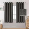 imageHVERSAILTEX Blackout Linen Curtains 84 inch Length 2 Panels Thick Light Blocking Curtain Thermal Insulated Window Drapes for Bedroom Rustic Farmhouse Curtains for Living Room  Heather Light TaupeHeather Charcoal Gray