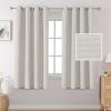 imageHVERSAILTEX Blackout Linen Curtains 84 inch Length 2 Panels Thick Light Blocking Curtain Thermal Insulated Window Drapes for Bedroom Rustic Farmhouse Curtains for Living Room  Heather Light TaupeHeather Off White