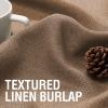 imageHVERSAILTEX Blackout Linen Curtains 84 inch Length 2 Panels Thick Light Blocking Curtain Thermal Insulated Window Drapes for Bedroom Rustic Farmhouse Curtains for Living Room  Heather Light TaupeHeather Mocha