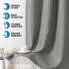 imageHVERSAILTEX Blackout Linen Curtains 84 inch Length 2 Panels Thick Light Blocking Curtain Thermal Insulated Window Drapes for Bedroom Rustic Farmhouse Curtains for Living Room  Heather Light TaupeHeather Grey