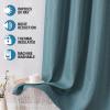 imageHVERSAILTEX Blackout Linen Curtains 84 inch Length 2 Panels Thick Light Blocking Curtain Thermal Insulated Window Drapes for Bedroom Rustic Farmhouse Curtains for Living Room  Heather Light TaupeHeather Aegean Blue