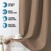 imageHVERSAILTEX Blackout Linen Curtains 84 inch Length 2 Panels Thick Light Blocking Curtain Thermal Insulated Window Drapes for Bedroom Rustic Farmhouse Curtains for Living Room  Heather Light TaupeHeather Mocha