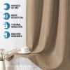 imageHVERSAILTEX Blackout Linen Curtains 84 inch Length 2 Panels Thick Light Blocking Curtain Thermal Insulated Window Drapes for Bedroom Rustic Farmhouse Curtains for Living Room  Heather Light TaupeHeather Sand Stone