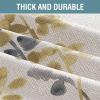 imageHVERSAILTEX Blackout Linen Curtains 84 inch Length 2 Panels Thick Light Blocking Curtain Thermal Insulated Window Drapes for Bedroom Rustic Farmhouse Curtains for Living Room  Heather Light TaupeFloral in GreyYellow