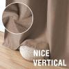 imageHVERSAILTEX Blackout Linen Curtains 84 inch Length 2 Panels Thick Light Blocking Curtain Thermal Insulated Window Drapes for Bedroom Rustic Farmhouse Curtains for Living Room  Heather Light TaupeHeather Mocha
