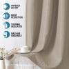 imageHVERSAILTEX Blackout Linen Curtains 84 inch Length 2 Panels Thick Light Blocking Curtain Thermal Insulated Window Drapes for Bedroom Rustic Farmhouse Curtains for Living Room  Heather Light TaupeHeather Light Taupe