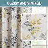 imageHVERSAILTEX Blackout Linen Curtains 84 inch Length 2 Panels Thick Light Blocking Curtain Thermal Insulated Window Drapes for Bedroom Rustic Farmhouse Curtains for Living Room  Heather Light TaupeFloral in GreyYellow