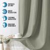 imageHVERSAILTEX Blackout Linen Curtains 84 inch Length 2 Panels Thick Light Blocking Curtain Thermal Insulated Window Drapes for Bedroom Rustic Farmhouse Curtains for Living Room  Heather Light TaupeHeather Sage