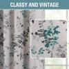 imageHVERSAILTEX Blackout Linen Curtains 84 inch Length 2 Panels Thick Light Blocking Curtain Thermal Insulated Window Drapes for Bedroom Rustic Farmhouse Curtains for Living Room  Heather Light TaupeFloral in GreyTurquoise