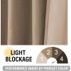 imageHVERSAILTEX Blackout Linen Curtains 84 inch Length 2 Panels Thick Light Blocking Curtain Thermal Insulated Window Drapes for Bedroom Rustic Farmhouse Curtains for Living Room  Heather Light TaupeHeather Sand Stone