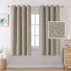 imageHVERSAILTEX Blackout Linen Curtains 84 inch Length 2 Panels Thick Light Blocking Curtain Thermal Insulated Window Drapes for Bedroom Rustic Farmhouse Curtains for Living Room  Heather Light TaupeHeather Light Taupe