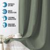 imageHVERSAILTEX Blackout Linen Curtains 84 inch Length 2 Panels Thick Light Blocking Curtain Thermal Insulated Window Drapes for Bedroom Rustic Farmhouse Curtains for Living Room  Heather Light TaupeHeather Tea Tree