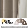 imageHVERSAILTEX Blackout Linen Curtains 84 inch Length 2 Panels Thick Light Blocking Curtain Thermal Insulated Window Drapes for Bedroom Rustic Farmhouse Curtains for Living Room  Heather Light TaupeHeather Light Taupe