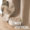 imageHVERSAILTEX Blackout Linen Curtains 84 inch Length 2 Panels Thick Light Blocking Curtain Thermal Insulated Window Drapes for Bedroom Rustic Farmhouse Curtains for Living Room  Heather Light TaupeHeather Sand Stone