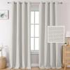 imageHVERSAILTEX Blackout Linen Curtains 84 inch Length 2 Panels Thick Light Blocking Curtain Thermal Insulated Window Drapes for Bedroom Rustic Farmhouse Curtains for Living Room  Heather Light TaupeHeather Off White