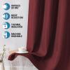 imageHVERSAILTEX Blackout Linen Curtains 84 inch Length 2 Panels Thick Light Blocking Curtain Thermal Insulated Window Drapes for Bedroom Rustic Farmhouse Curtains for Living Room  Heather Light TaupeHeather Burgundy