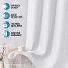 imageHVERSAILTEX Blackout Linen Curtains 84 inch Length 2 Panels Thick Light Blocking Curtain Thermal Insulated Window Drapes for Bedroom Rustic Farmhouse Curtains for Living Room  Heather Light TaupeHeather Pure White