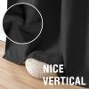 imageHVERSAILTEX Blackout Linen Curtains 84 inch Length 2 Panels Thick Light Blocking Curtain Thermal Insulated Window Drapes for Bedroom Rustic Farmhouse Curtains for Living Room  Heather Light TaupeHeather Black