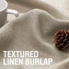 imageHVERSAILTEX Blackout Linen Curtains 84 inch Length 2 Panels Thick Light Blocking Curtain Thermal Insulated Window Drapes for Bedroom Rustic Farmhouse Curtains for Living Room  Heather Light TaupeHeather Light Taupe
