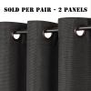 imageHVERSAILTEX Blackout Linen Curtains 84 inch Length 2 Panels Thick Light Blocking Curtain Thermal Insulated Window Drapes for Bedroom Rustic Farmhouse Curtains for Living Room  Heather Light TaupeHeather Dark Grey