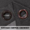 imageHVERSAILTEX Blackout Linen Curtains 84 inch Length 2 Panels Thick Light Blocking Curtain Thermal Insulated Window Drapes for Bedroom Rustic Farmhouse Curtains for Living Room  Heather Light TaupeHeather Dark Grey