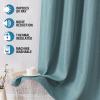 imageHVERSAILTEX Blackout Linen Curtains 84 inch Length 2 Panels Thick Light Blocking Curtain Thermal Insulated Window Drapes for Bedroom Rustic Farmhouse Curtains for Living Room  Heather Light TaupeHeather Eggshell Blue