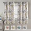 imageHVERSAILTEX Blackout Linen Curtains 84 inch Length 2 Panels Thick Light Blocking Curtain Thermal Insulated Window Drapes for Bedroom Rustic Farmhouse Curtains for Living Room  Heather Light TaupeFloral in GreyYellow