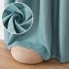 imageHVERSAILTEX Blackout Linen Curtains 84 inch Length 2 Panels Thick Light Blocking Curtain Thermal Insulated Window Drapes for Bedroom Rustic Farmhouse Curtains for Living Room  Heather Light TaupeHeather Eggshell Blue