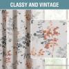 imageHVERSAILTEX Blackout Linen Curtains 84 inch Length 2 Panels Thick Light Blocking Curtain Thermal Insulated Window Drapes for Bedroom Rustic Farmhouse Curtains for Living Room  Heather Light TaupeFloral in GreyCoral