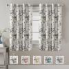 imageHVERSAILTEX Blackout Linen Curtains 84 inch Length 2 Panels Thick Light Blocking Curtain Thermal Insulated Window Drapes for Bedroom Rustic Farmhouse Curtains for Living Room  Heather Light TaupeFloral in GreySage