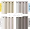 imageHVERSAILTEX Blackout Linen Curtains 84 inch Length 2 Panels Thick Light Blocking Curtain Thermal Insulated Window Drapes for Bedroom Rustic Farmhouse Curtains for Living Room  Heather Light TaupeHeather Ivory