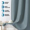 imageHVERSAILTEX Blackout Linen Curtains 84 inch Length 2 Panels Thick Light Blocking Curtain Thermal Insulated Window Drapes for Bedroom Rustic Farmhouse Curtains for Living Room  Heather Light TaupeHeather Stone Blue