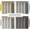 imageHVERSAILTEX Blackout Linen Curtains 84 inch Length 2 Panels Thick Light Blocking Curtain Thermal Insulated Window Drapes for Bedroom Rustic Farmhouse Curtains for Living Room  Heather Light TaupeHeather Off White