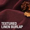 imageHVERSAILTEX Blackout Linen Curtains 84 inch Length 2 Panels Thick Light Blocking Curtain Thermal Insulated Window Drapes for Bedroom Rustic Farmhouse Curtains for Living Room  Heather Light TaupeHeather Burgundy