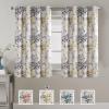 imageHVERSAILTEX Blackout Linen Curtains 84 inch Length 2 Panels Thick Light Blocking Curtain Thermal Insulated Window Drapes for Bedroom Rustic Farmhouse Curtains for Living Room  Heather Light TaupeFloral in GreyYellow