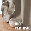 imageHVERSAILTEX Blackout Linen Curtains 84 inch Length 2 Panels Thick Light Blocking Curtain Thermal Insulated Window Drapes for Bedroom Rustic Farmhouse Curtains for Living Room  Heather Light TaupeHeather Greige