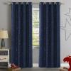 imageHVERSAILTEX Blackout Star Curtains for Kids Room Boys Girls Twinkle Silver Stars Thermal Insulated Cute Thick Soft Curtain Drapes Grommet Top 1 Panel 52quot W x 63quot L GreyNavyBronze