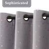 imageHVERSAILTEX Blackout Star Curtains for Kids Room Boys Girls Twinkle Silver Stars Thermal Insulated Cute Thick Soft Curtain Drapes Grommet Top 1 Panel 52quot W x 63quot L GreyGreyPink