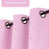 imageHVERSAILTEX Blackout Star Curtains for Kids Room Boys Girls Twinkle Silver Stars Thermal Insulated Cute Thick Soft Curtain Drapes Grommet Top 1 Panel 52quot W x 63quot L GreyPinkSilver