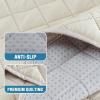 imageHVERSAILTEX Cooling Dog Blanket Soft Dog Bed Cover Cold Sofa Couch Cover for Dogs Washable NonSlip Pet Blanket for Sofa Furniture 32quot x 74quot Glacier GrayBeige
